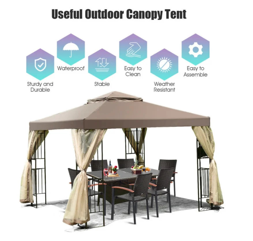 Steel Guard 10x10' Screw-Free Patio Canopy -SHS901