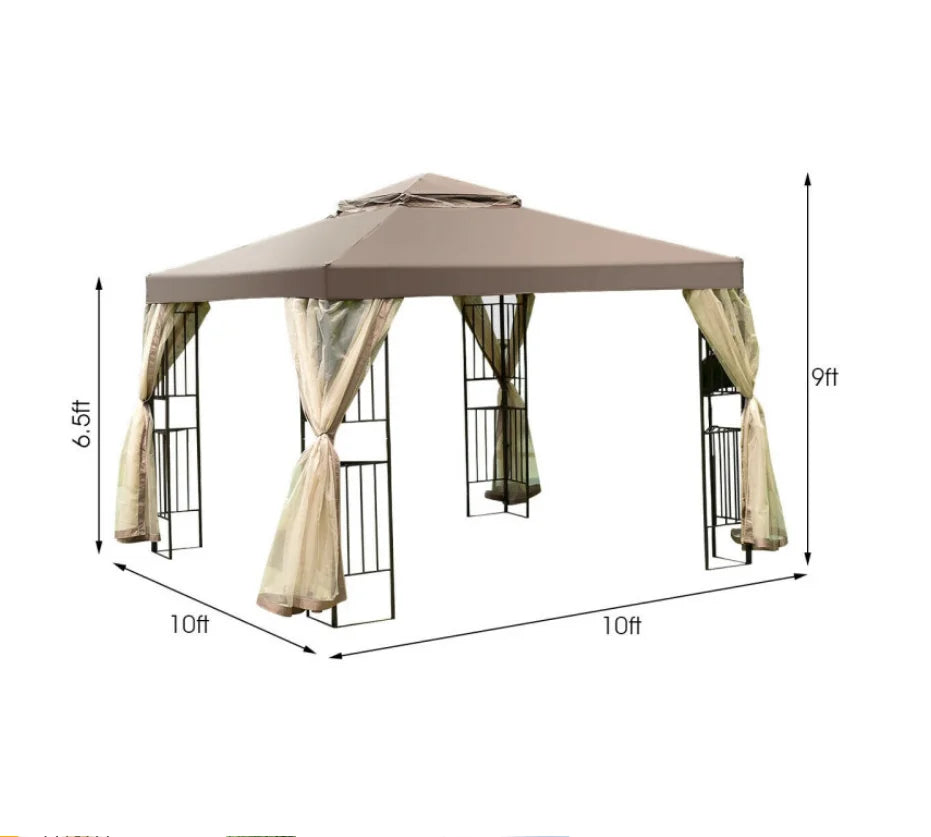 Steel Guard 10x10' Screw-Free Patio Canopy -SHS901