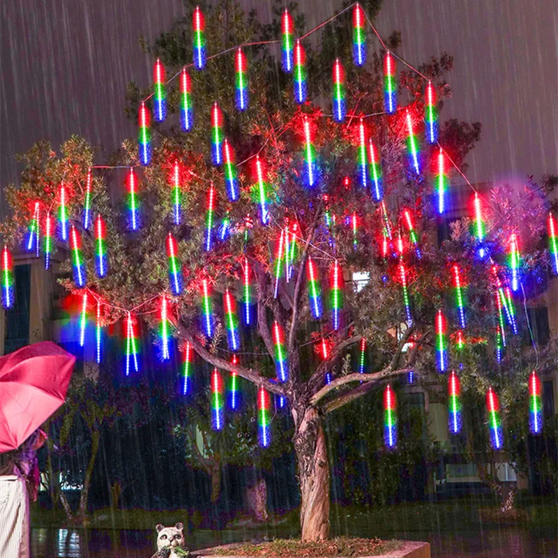 Meteor Shower LED String Lights – Outdoor Falling Rain Drop Fairy Lights for Christmas-SHS248