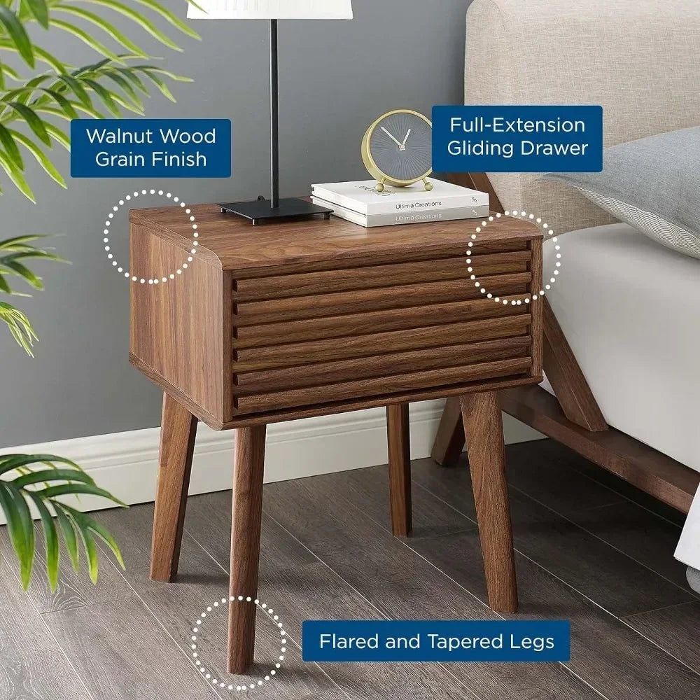 Walnut Haven Nightstand -SHS501