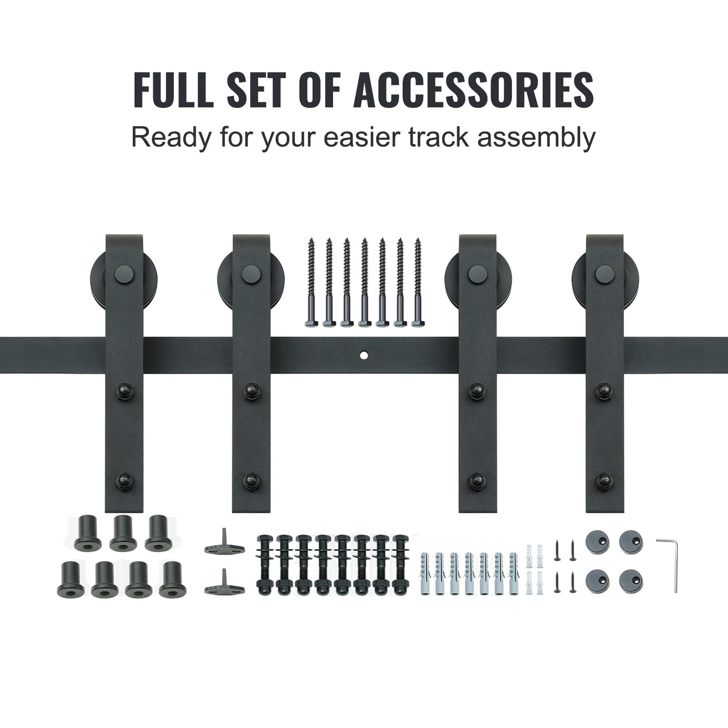 Heavy-Duty Barn Door Hardware Kit -SHS1