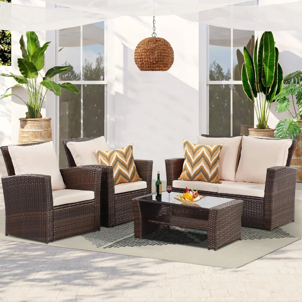 Veranda Luxe 4-Piece Patio Set -SHS1