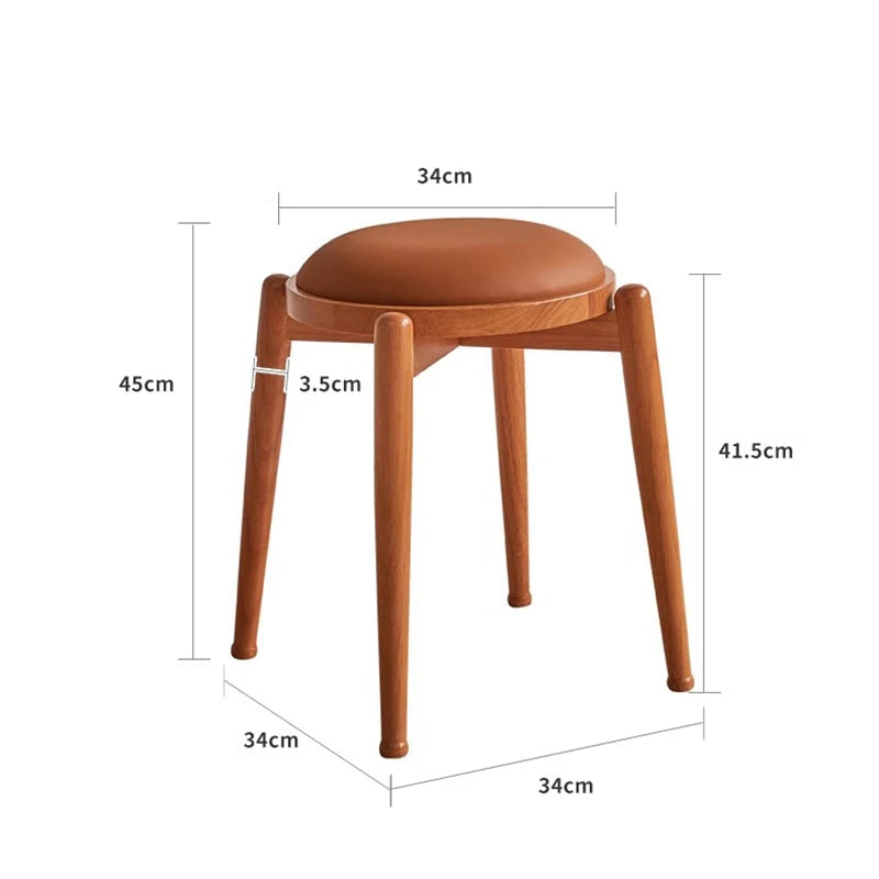 Modern Multifunctional Wooden Stool – Luxury Folding Design for Kitchen, Dining, and Home Use