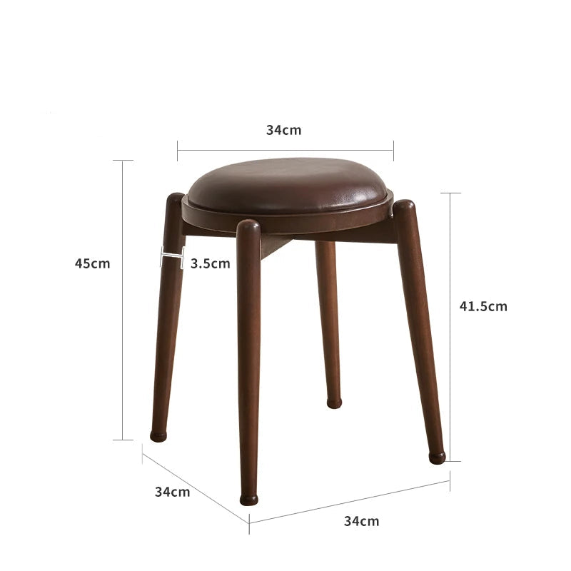 Modern Multifunctional Wooden Stool – Luxury Folding Design for Kitchen, Dining, and Home Use