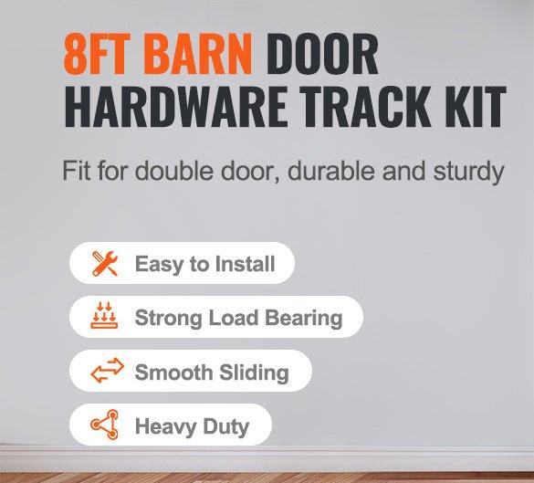 Heavy-Duty Barn Door Hardware Kit -SHS1