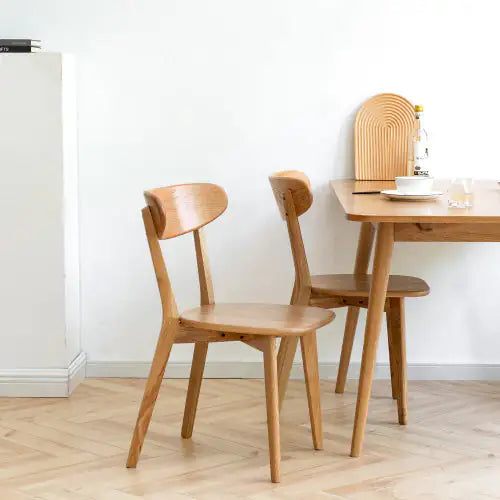 Solid Oak Dining Chair – FAS Grade Natural Wood, Handcrafted in North America