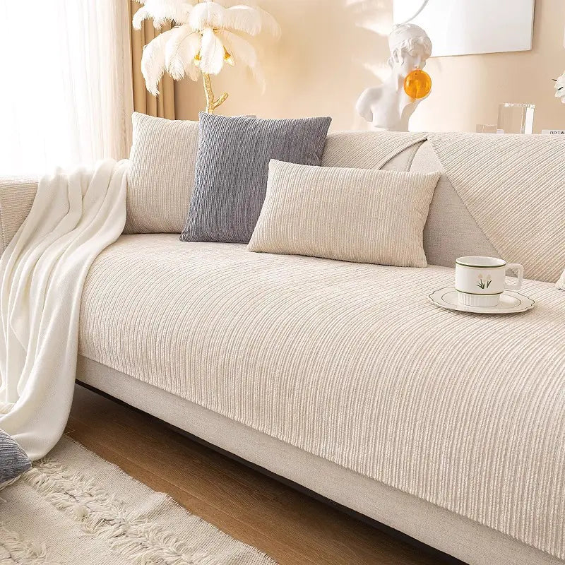 Universal Chenille Sofa Cover – All-Season Stretch Couch Protector