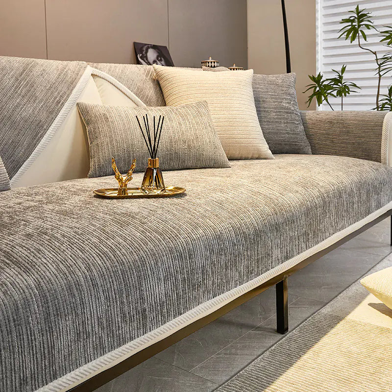 Universal Chenille Sofa Cover – All-Season Stretch Couch Protector
